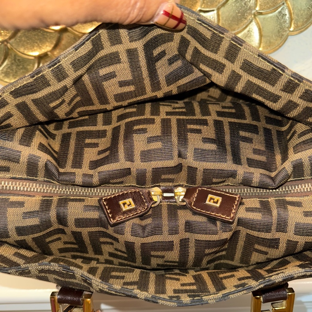 AUTHENTIC FENDI Logo Zucca  Shoulder/Crossbody Bag w/Removable Strap - Picture 5 of 17
